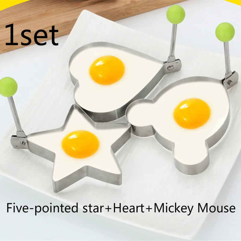 1 Set Stainless Steel Omelette Egg Fried Mold Love Round Star Molds DIY Kitchen Egg Pancake Cooking Tools Kitchen Accessories
1 Set Stainless Steel Omelette Egg Fried Mold Love Round Star Molds DIY Kitchen Egg Pancake Cooking Tools Kitchen Accessories