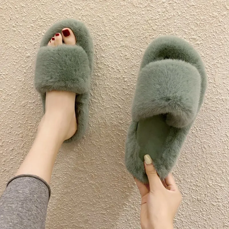 Fashion Winter Women Home Slippers Candy Color Warm Fur House Furry Indoor Shoes Slip on Flats Female Slides Plush Slippers 2020
Fashion Winter Women Home Slippers Candy Color Warm Fur House Furry Indoor Shoes Slip on Flats Female Slides Plush Slippers 2020