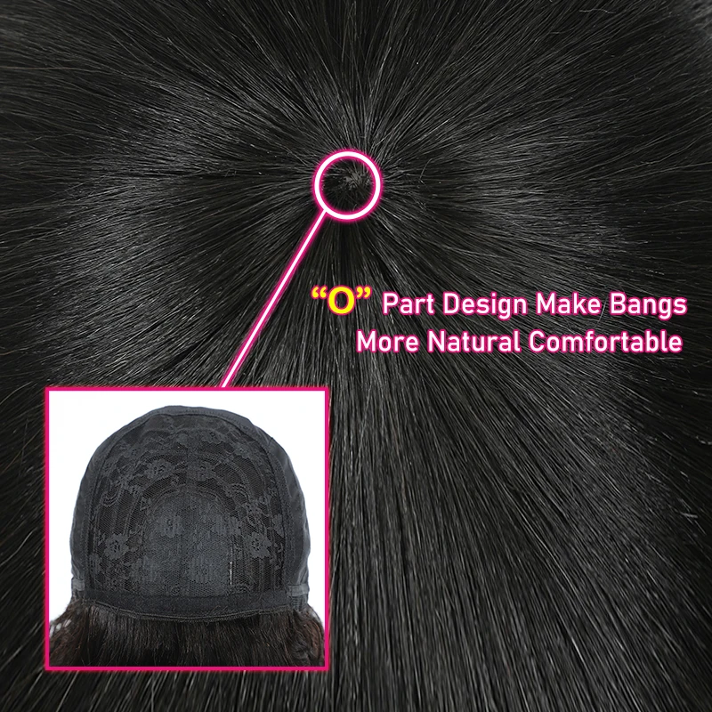 

100% Human Hair Wigs With Bangs Short Bob Human Har Wigs For Black Women Braizlian Straight Full Machine Made Wig Fringe Wig