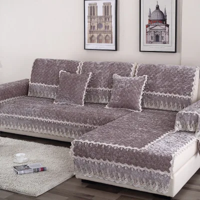 New gold velvet skirt sofa cushion, quilted fabric non-slip sofa cushion towel cover 
New gold velvet skirt sofa cushion, quilted fabric non-slip sofa cushion towel cover