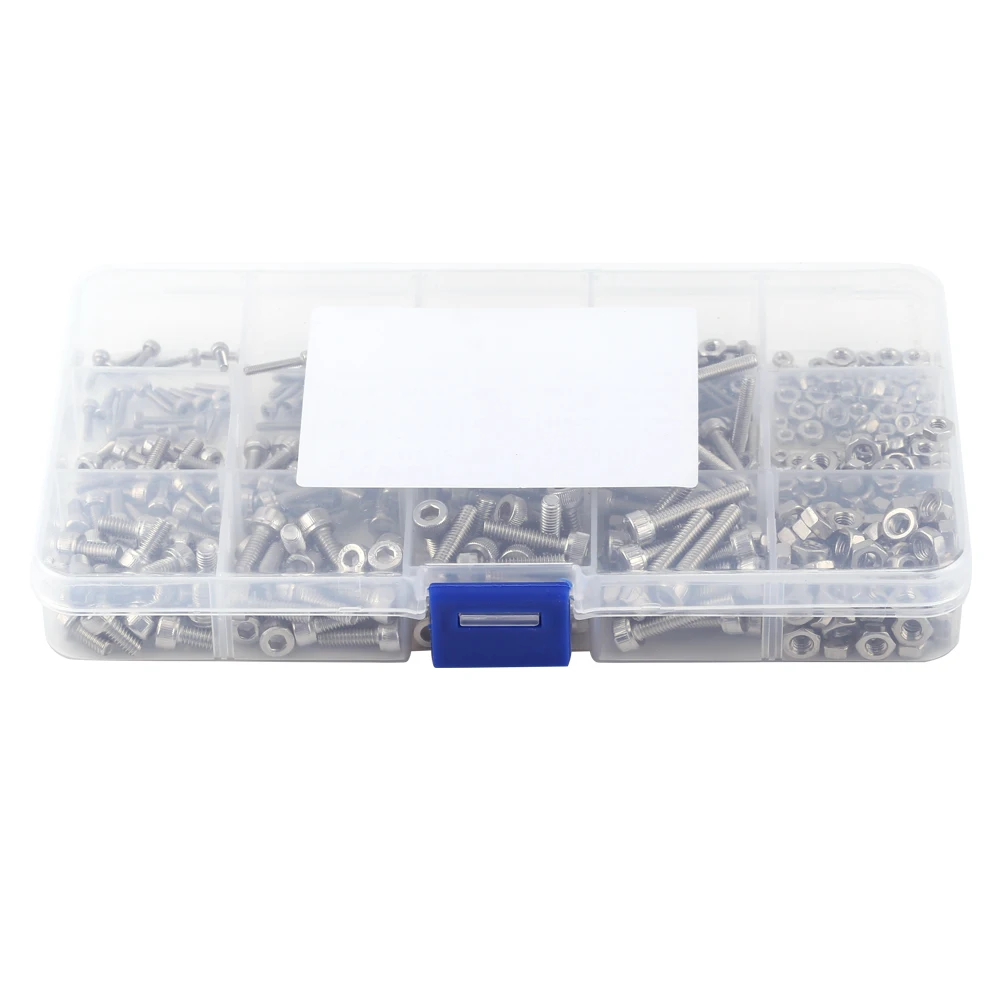 480pcs M2 M3 M4 Stainless Steel SS304 Hex Socket Cap Head Screws and Nuts Assrotment Set
480pcs M2 M3 M4 Stainless Steel SS304 Hex Socket Cap Head Screws and Nuts Assrotment Set