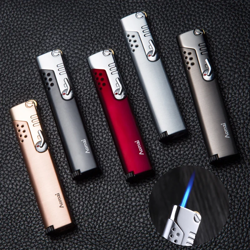 Blue Flame Turbine Windproof Lighter Metal Grinding Wheel Portable Strip Gas Inflatable Lighter Cigarette Male and Female Cigar
Blue Flame Turbine Windproof Lighter Metal Grinding Wheel Portable Strip Gas Inflatable Lighter Cigarette Male and Female Cigar