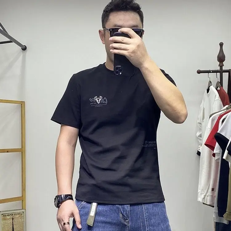 New T-shirt Men 's Red Short Sleeve Trendy Korean Cow Head Printed round Neck T- shirt Men 's Top Large Size T-shirt
New T-shirt Men 's Red Short Sleeve Trendy Korean Cow Head Printed round Neck T- shirt Men 's Top Large Size T-shirt