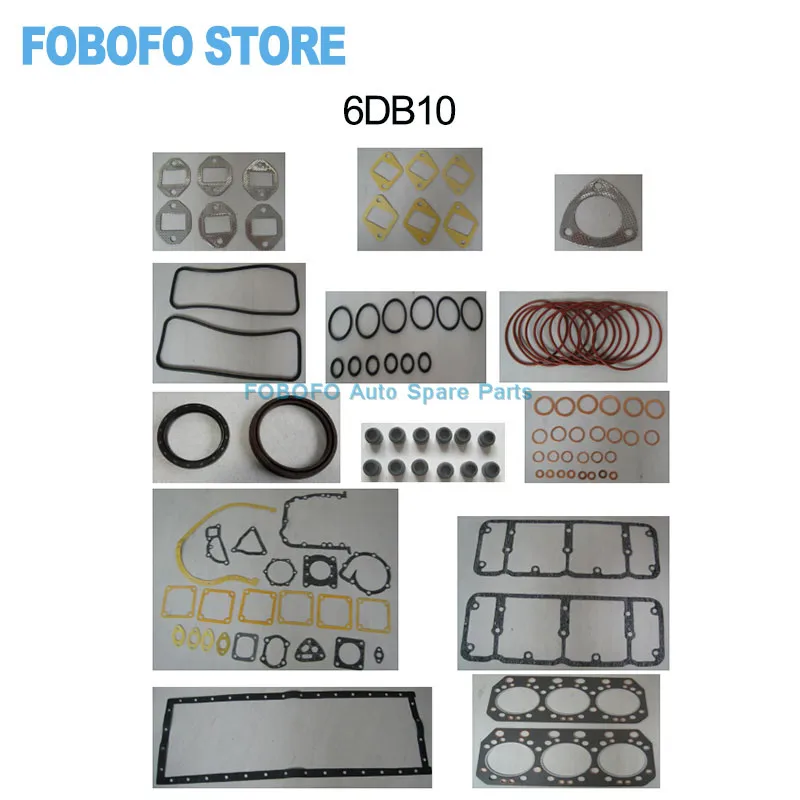 6DB10 6DB1 Engine Full gasket set kit for Komatsu Excavator
6DB10 6DB1 Engine Full gasket set kit for Komatsu Excavator