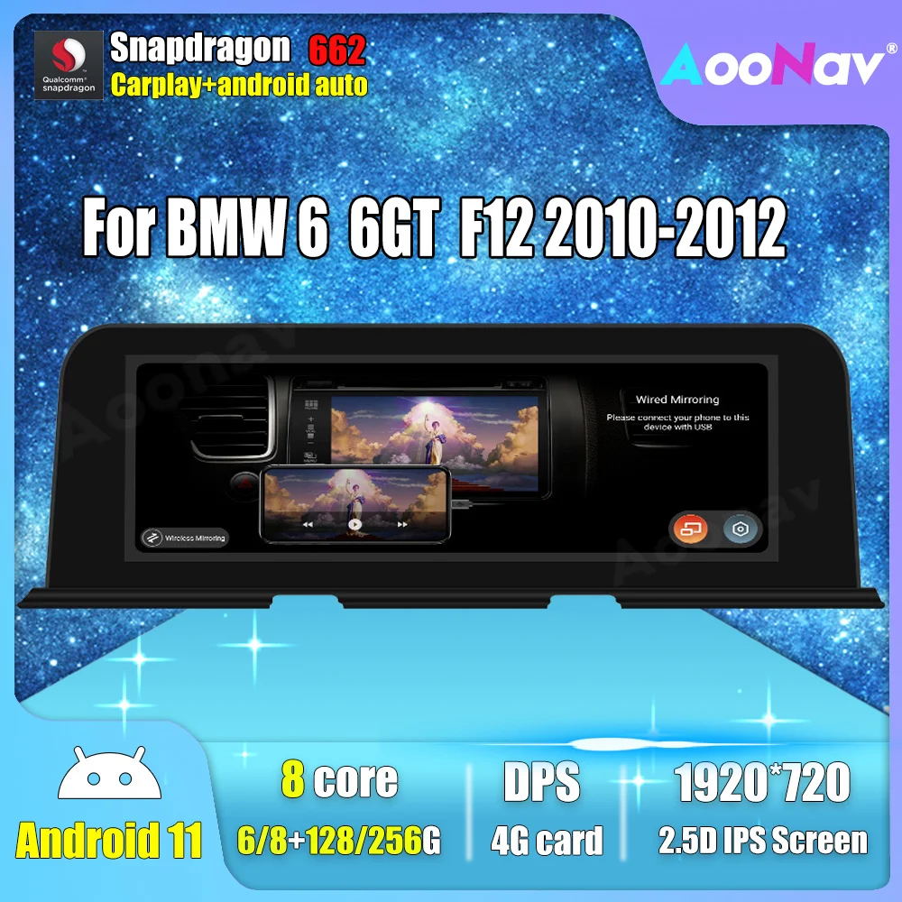 Android 11.0 Car GPS Radio For BMW 6 Series 6GT M6 F06 F12 2010 2011 2012 Multimedia Player Autoradio Stereo Receiver Carplay
Android 11.0 Car GPS Radio For BMW 6 Series 6GT M6 F06 F12 2010 2011 2012 Multimedia Player Autoradio Stereo Receiver Carplay
