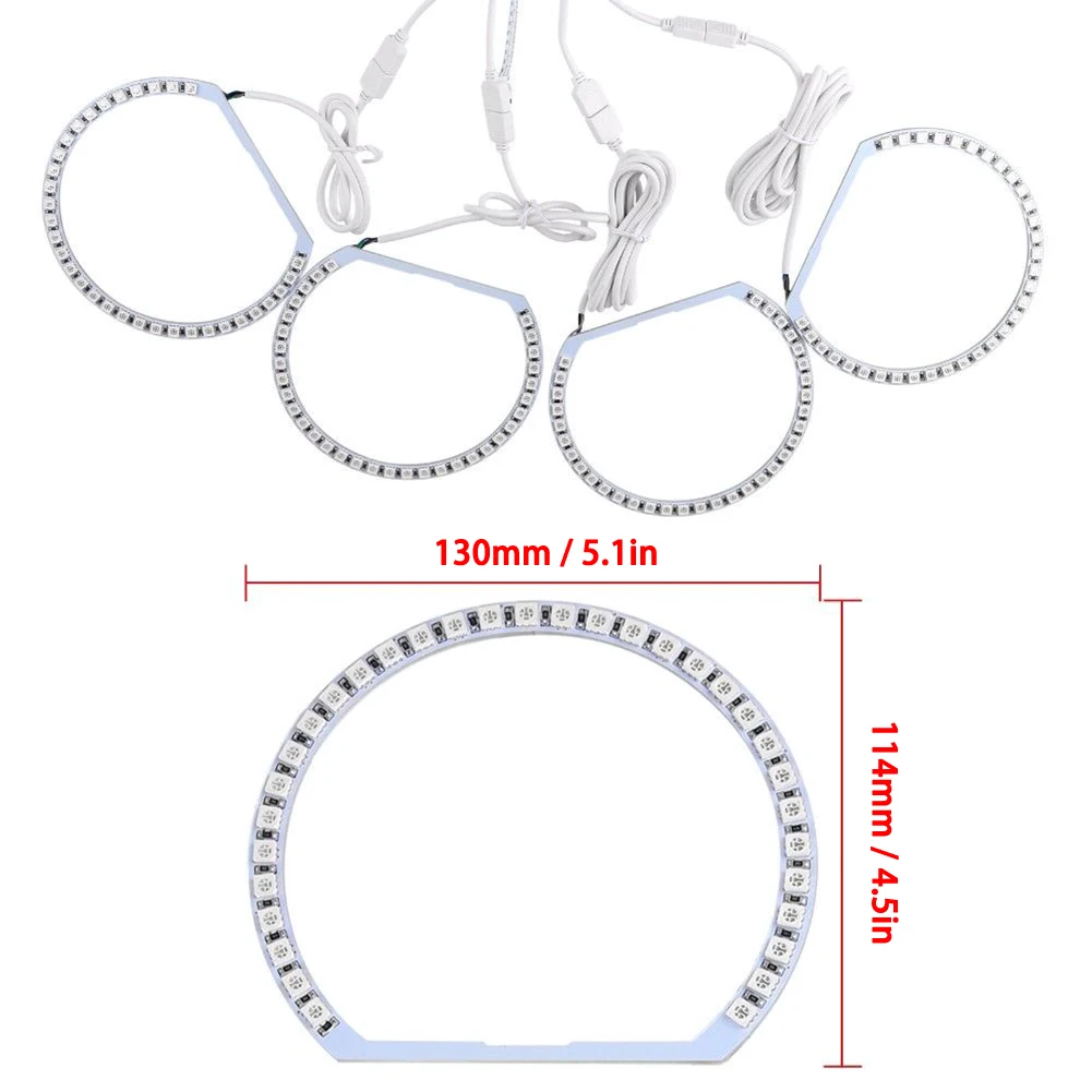 NEW 4PCS Latest Multi-Color 168 RGB 5050 SMD LED Angel Eyes Halo Ring for BMW E36 E38 E39 E46 M3 16 colors available to change
NEW 4PCS Latest Multi-Color 168 RGB 5050 SMD LED Angel Eyes Halo Ring for BMW E36 E38 E39 E46 M3 16 colors available to change