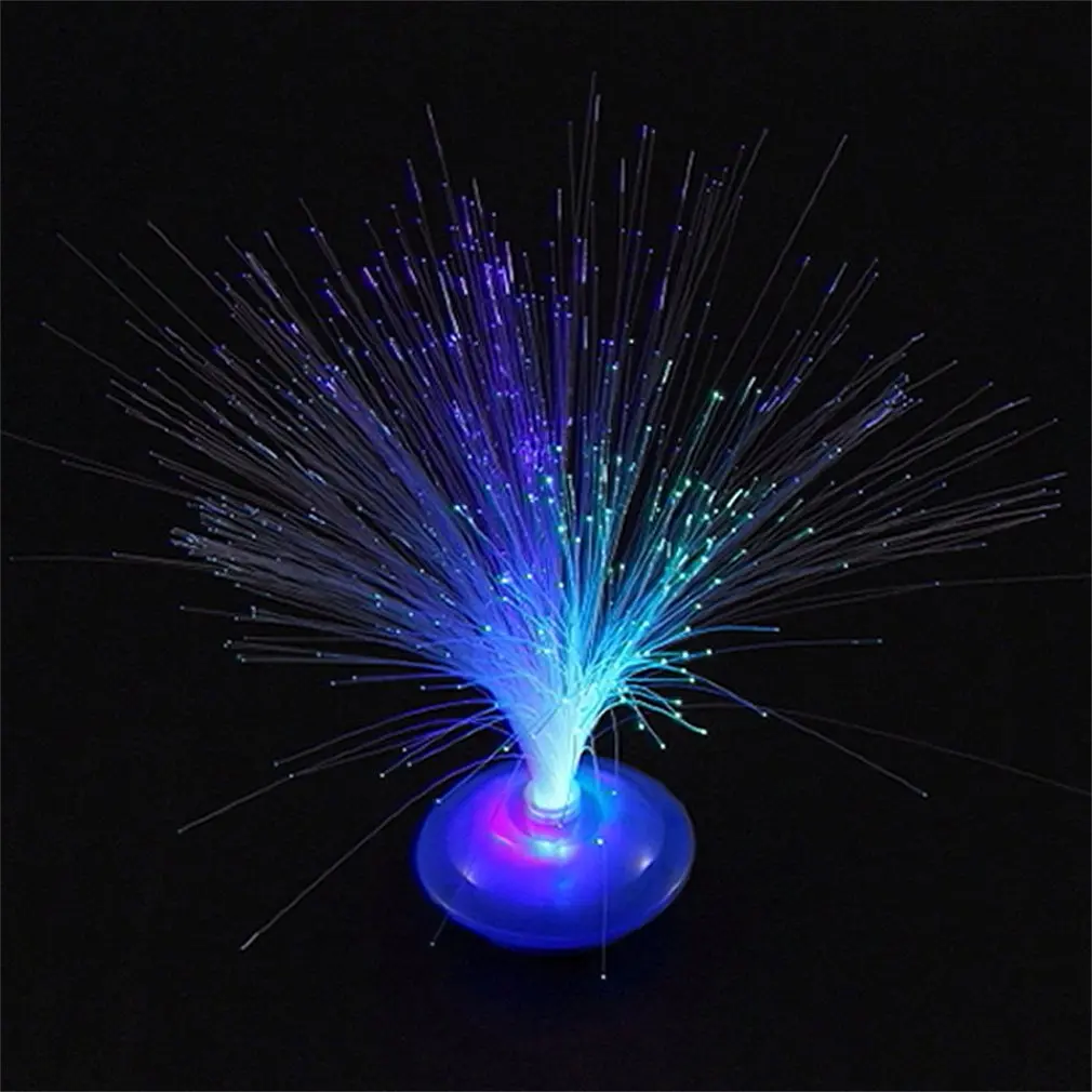 

1PCS Beautiful Romantic Color Changing LED Fiber Optic Nightlight Lamp small night light Chrismas Party Home decoration