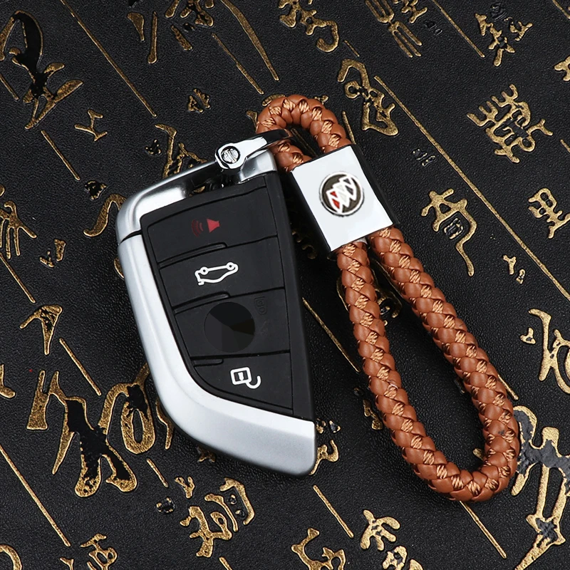 Кожаный брелок для автомобиля с плетеной веревкой держатель Buick Regal Gs GL6 GL8 шнур