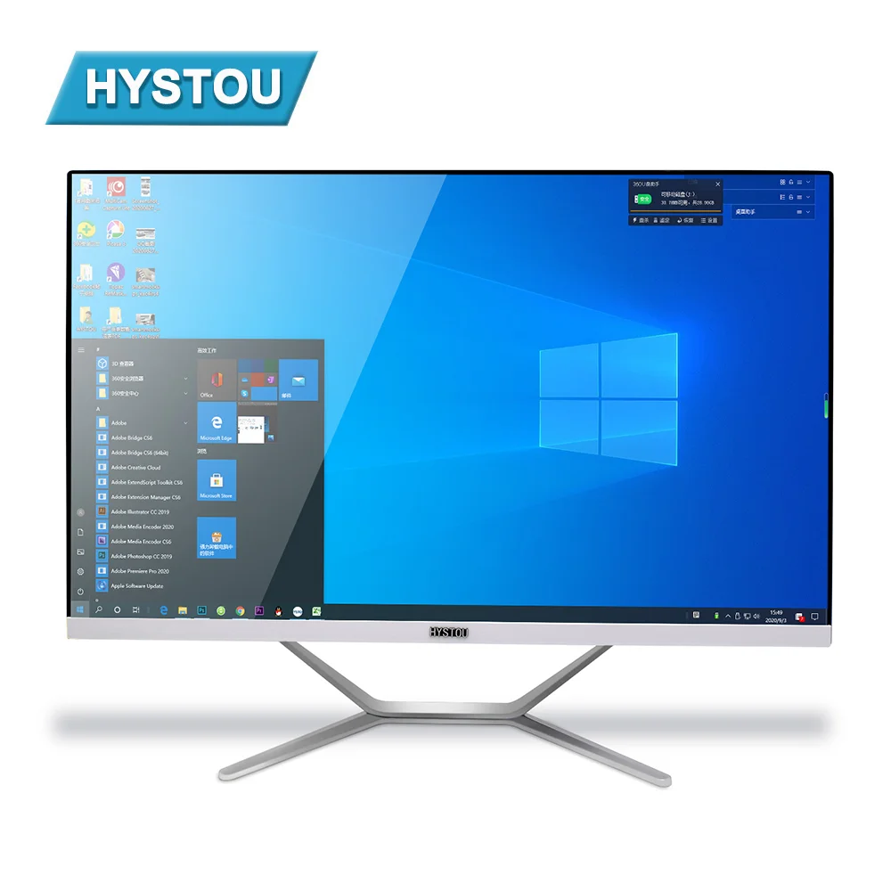 HYSTOU 27 дюймов все в одном ПК Core i7 9700F i5 9400F NVIDIA GTX1050TI 4 Гб DDR4 i3 9100F Windows 10 Linux