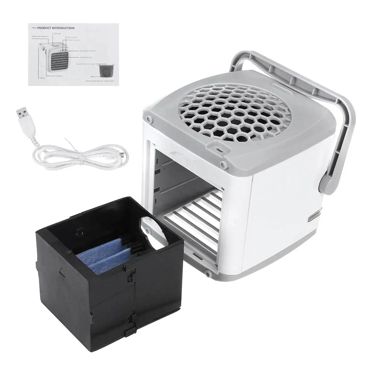 Mini Air Conditioner Fan Portable Personal Space Fan Cooler USB Rotary Cooling The Quick Easy Way To Cool Fan For Home Office
Mini Air Conditioner Fan Portable Personal Space Fan Cooler USB Rotary Cooling The Quick Easy Way To Cool Fan For Home Office