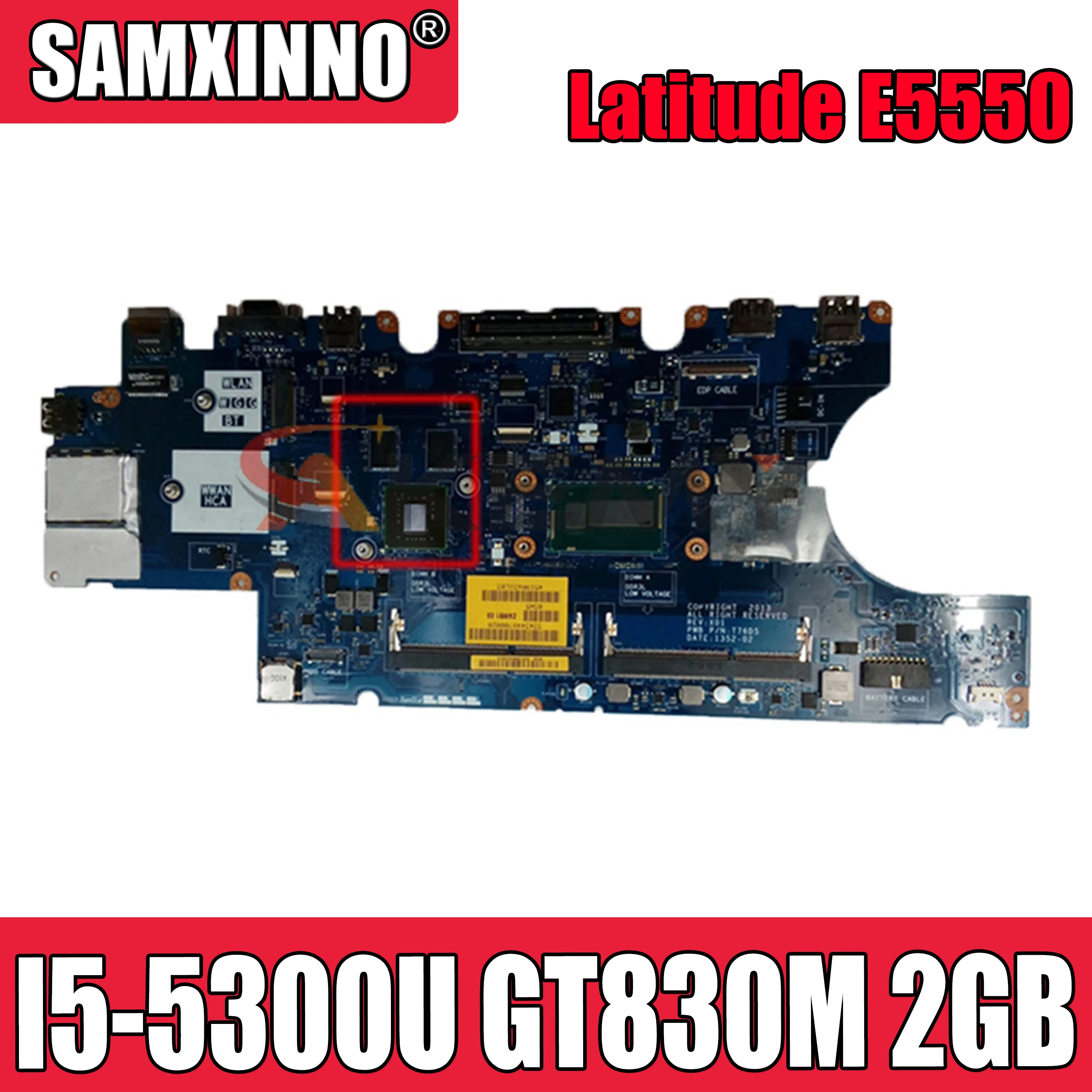 For DELL Latitude E5550 I5-5300U GT830M 2GB Laptop Mainboard CN-0MTN7P 0MTN7P ZAM81 LA-A913P SR23X Notebook MOTHERBOARD
For DELL Latitude E5550 I5-5300U GT830M 2GB Laptop Mainboard CN-0MTN7P 0MTN7P ZAM81 LA-A913P SR23X Notebook MOTHERBOARD