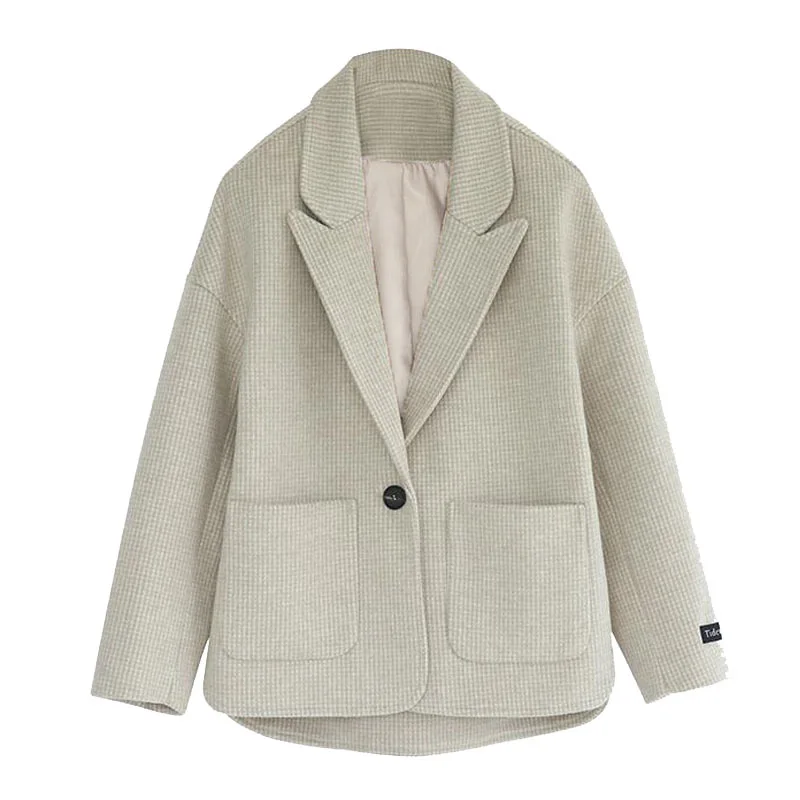 Coat Women Autumn 2020 New Korea Style Loose Casual Houndstooth Wool Women Plaid Coat Women Jacket Plus Size
Coat Women Autumn 2020 New Korea Style Loose Casual Houndstooth Wool Women Plaid Coat Women Jacket Plus Size