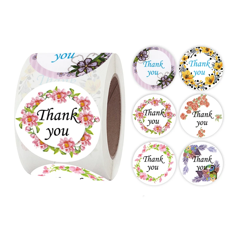1.5 Inch 500Pcs/Roll Flower Thank You Sticker Labels for Small Business Gift Bag Card Package Festival Wedding Birthday Party
1.5 Inch 500Pcs/Roll Flower Thank You Sticker Labels for Small Business Gift Bag Card Package Festival Wedding Birthday Party
