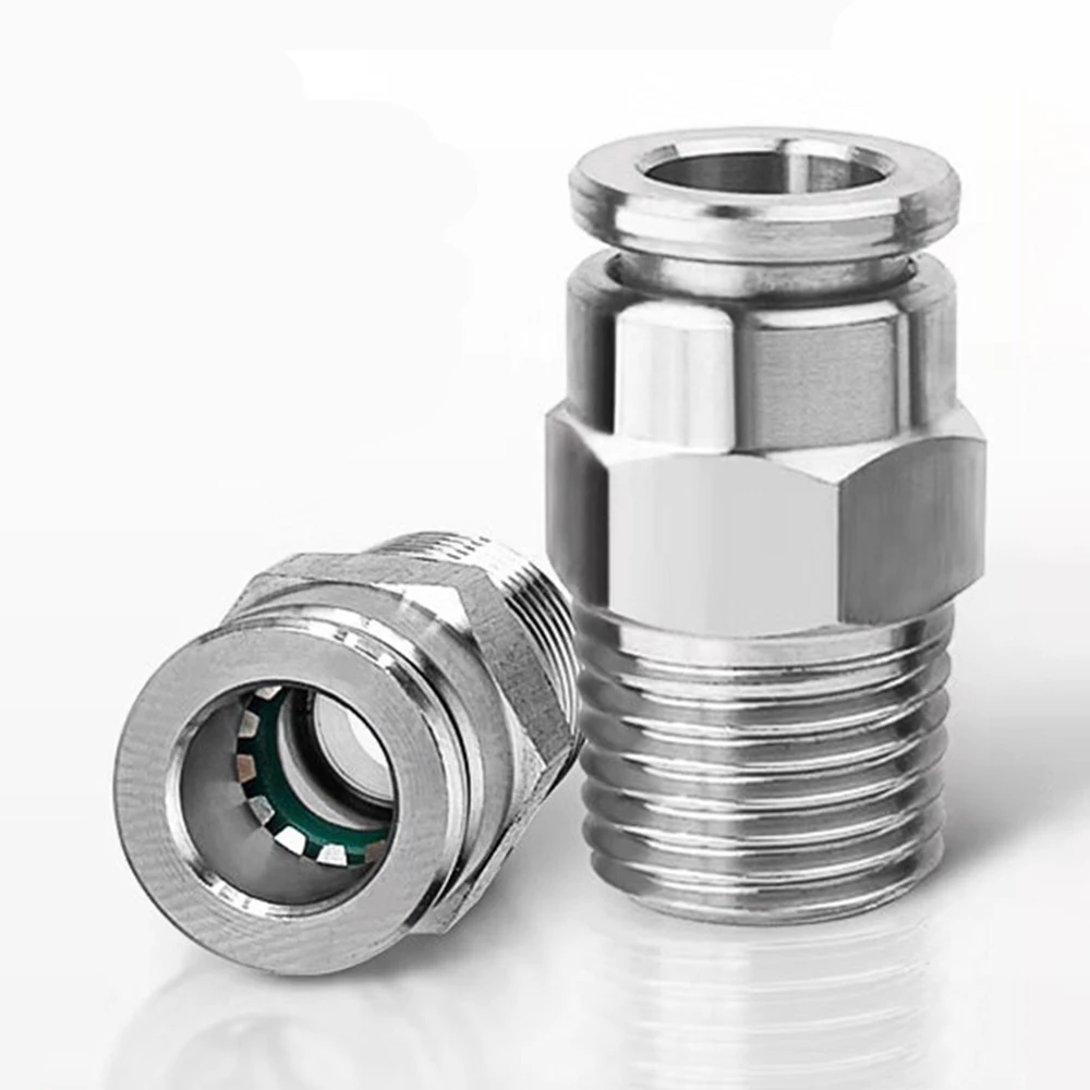 PC 1/8" 1/4" 3/8" 1/2" BSP external thread 304 stainless steel pipe pneumatic quick coupling trachea hose quick coupling
PC 1/8" 1/4" 3/8" 1/2" BSP external thread 304 stainless steel pipe pneumatic quick coupling trachea hose quick coupling