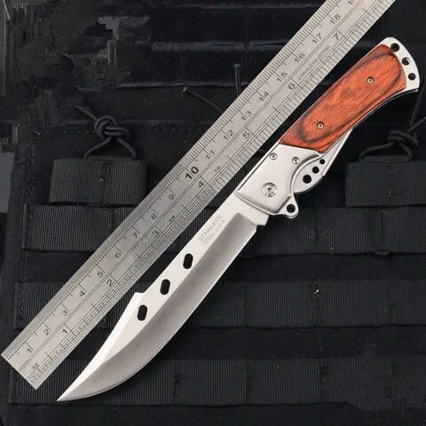 300mm 9CR18MOV Blade Knives Folding Knife CS Knife Wood Handle Pocket Folding Knife Camping Hunting Survival EDC Tool
300mm 9CR18MOV Blade Knives Folding Knife CS Knife Wood Handle Pocket Folding Knife Camping Hunting Survival EDC Tool