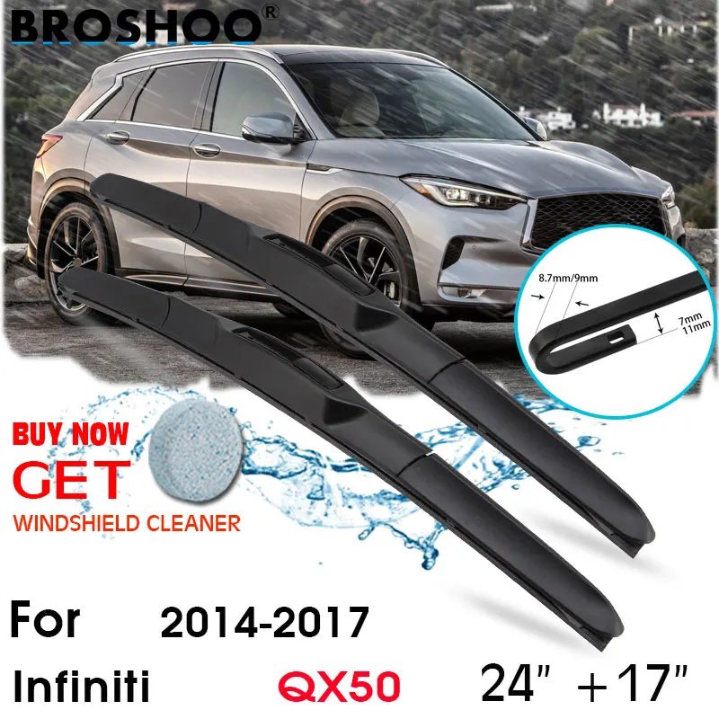 Car Wiper Blade Front Window Windscreen Windshield Wiper Fit Blades Accessories For Infiniti QX50 24"+17"2014-2017
Car Wiper Blade Front Window Windscreen Windshield Wiper Fit Blades Accessories For Infiniti QX50 24"+17"2014-2017