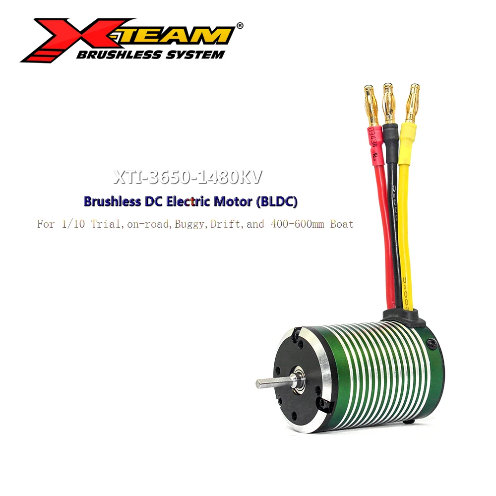 X TEAM бесщеточный мотор 3650 1480KV BLDC электромотор для 1/10 RC пробный автомобиль на