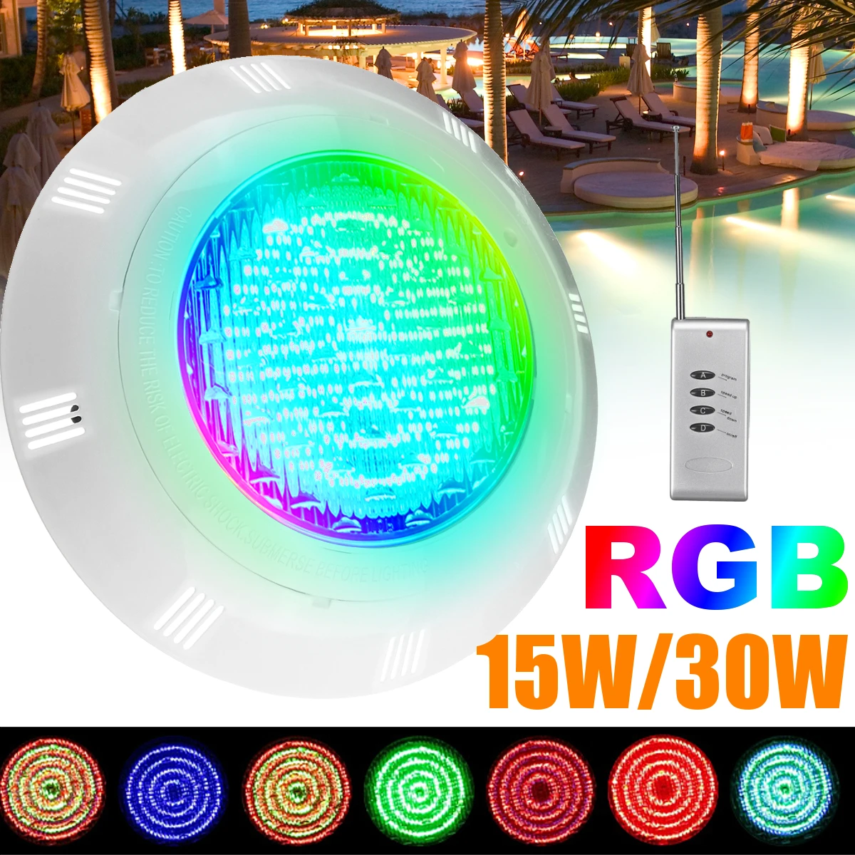 Цветная (RGB Светодиодный Бассейн светильник 30 Вт 300 светодиодный IP68 Водонепроницаемый AC/DC12V-24V напольный RGB подводный светильник пруд светоди...
Цветная (RGB Светодиодный Бассейн светильник 30 Вт 300 светодиодный IP68 Водонепроницаемый AC/DC12V-24V напольный RGB подводный светильник пруд светоди...