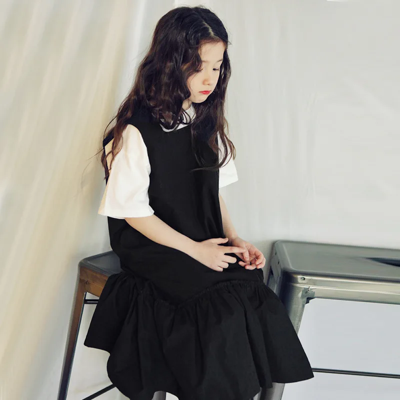 4 To 16 Years Kids & Teenager Girls Fall Summer Solid Black Sleeveless Cotton Casual Jumpsuit Dress Child Fashion Flare Dress
4 To 16 Years Kids & Teenager Girls Fall Summer Solid Black Sleeveless Cotton Casual Jumpsuit Dress Child Fashion Flare Dress