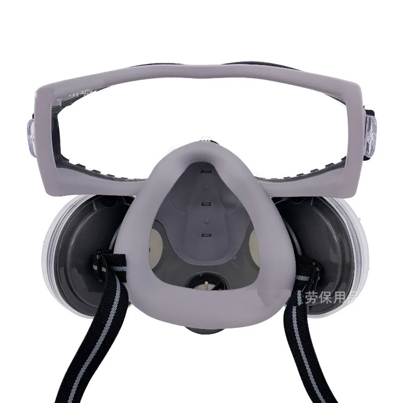Пылезащитная маска с двойными защитными очками защита от ветра и пыли |