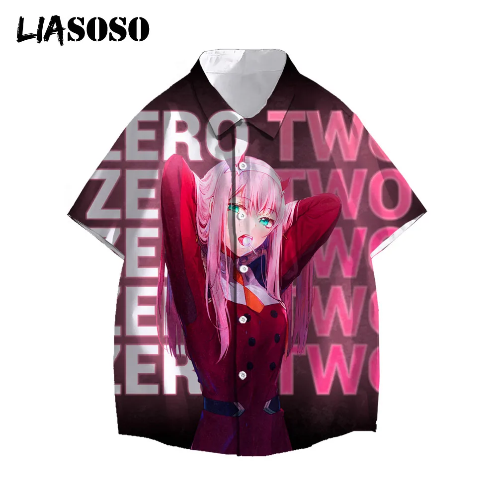 LIASOSO Anime DARLING in the FRANXX Zero Two 3D Print Shirt Men Women Short Sleeve Harajuku Cosplay Pink hair Girls Cartoon Tops
LIASOSO Anime DARLING in the FRANXX Zero Two 3D Print Shirt Men Women Short Sleeve Harajuku Cosplay Pink hair Girls Cartoon Tops