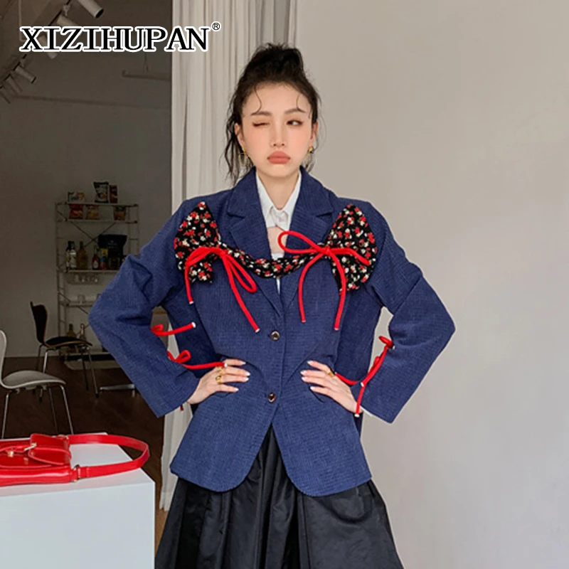 XIZIHUPAN Vintage Patchwork Bowknot Women's Coat Notched Long Sleeve Korean Fashion Colorblock Loose Female Blazer 2021 Clothing
XIZIHUPAN Vintage Patchwork Bowknot Women's Coat Notched Long Sleeve Korean Fashion Colorblock Loose Female Blazer 2021 Clothing
