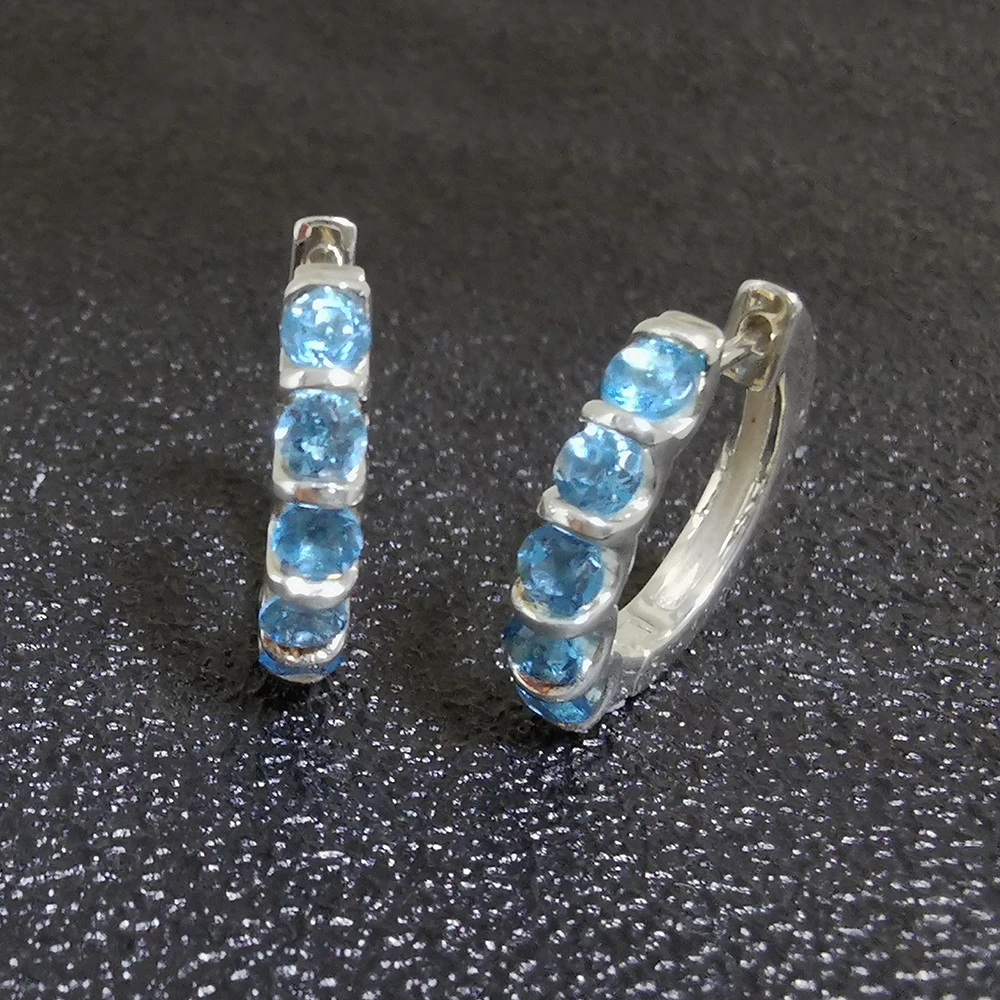Earrings Hoop Silver Hoop Earring 925 New 2021 Natural Dark Blue Topaz Fine Jewelry For Women Everyday Wear Temperament Gifts 
Earrings Hoop Silver Hoop Earring 925 New 2021 Natural Dark Blue Topaz Fine Jewelry For Women Everyday Wear Temperament Gifts