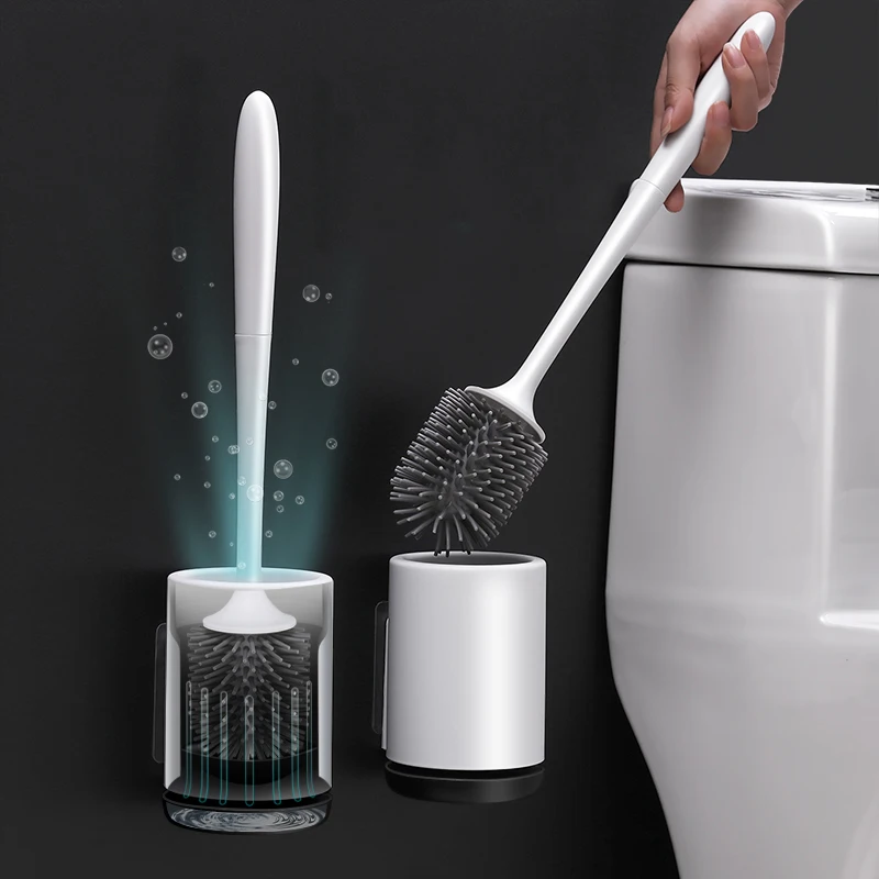 Silicone TPR Toilet Brush and Holder Quick Drain Cleaning Brush Tools For Toilet Household WC Floor Bathroom Accessories Sets
Silicone TPR Toilet Brush and Holder Quick Drain Cleaning Brush Tools For Toilet Household WC Floor Bathroom Accessories Sets