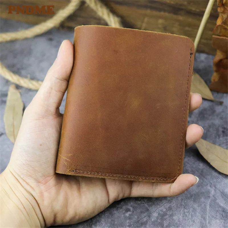 PNDME simple vintage natural crazy horse cowhide men's wallet business high-quality genuine leather thin multi-card short purse
PNDME simple vintage natural crazy horse cowhide men's wallet business high-quality genuine leather thin multi-card short purse
