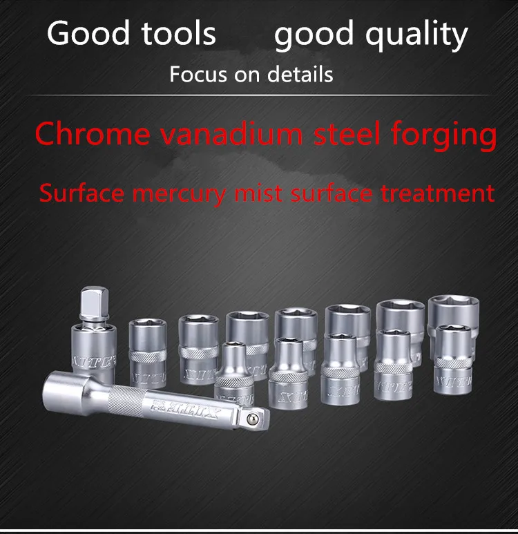 Taiwan Imported XITE Six Angle Sleeve Sets Combined 1/2 Outer Set of Bike Bicycle Repair Tools
Taiwan Imported XITE Six Angle Sleeve Sets Combined 1/2 Outer Set of Bike Bicycle Repair Tools