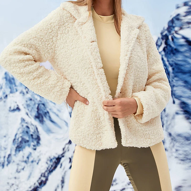 Women Winter Jackets Faux Lamb Wool Coat Plush jacket Winter Clothes Loose Keep warm Short Coat
Women Winter Jackets Faux Lamb Wool Coat Plush jacket Winter Clothes Loose Keep warm Short Coat