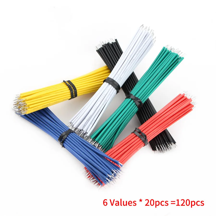50 100 шт. макетная плата с покрытием олова кабель для пайки ПП 26AWG 7 8 см Fly jumper Cable 1007