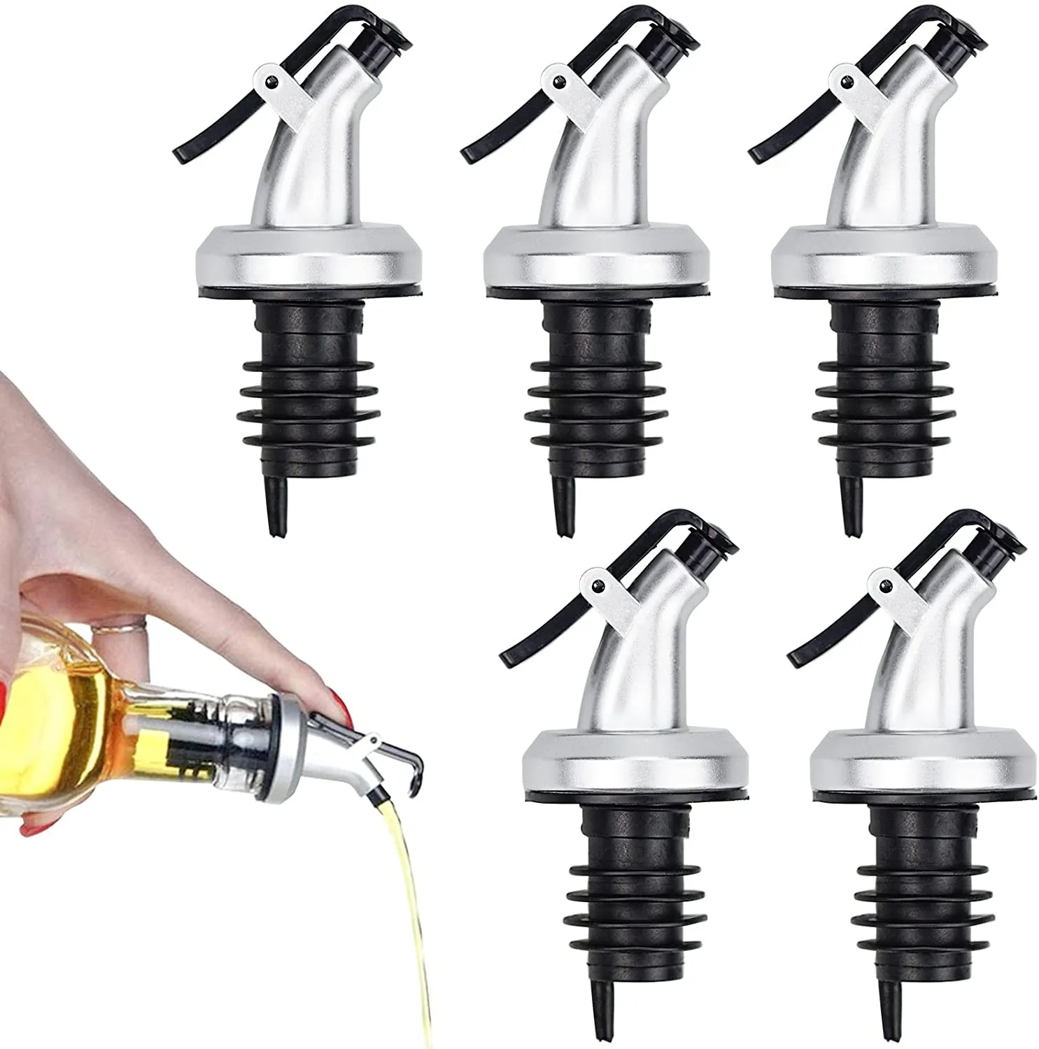 5Pcs Olive Oil Sprayer Liquor Dispenser Leak Proof Wine Stopper Bottle Cap Wine Pourer Spout Stopper Dispenser Olive Oil Sprayer
5Pcs Olive Oil Sprayer Liquor Dispenser Leak Proof Wine Stopper Bottle Cap Wine Pourer Spout Stopper Dispenser Olive Oil Sprayer