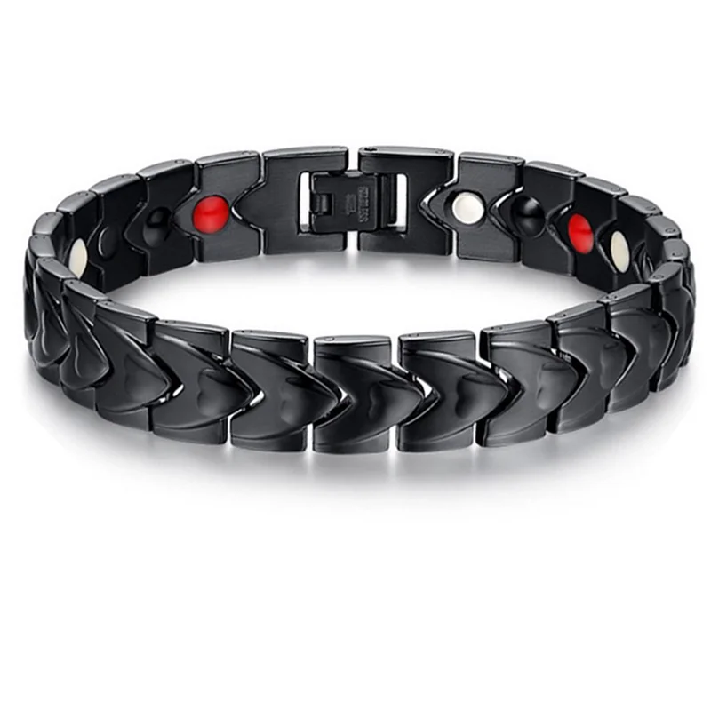 Black Magnetic Bracelet Men Heart Stainless Steel Energy Germanium Magnet Health Bracelets Mens Hand Chain Bracelets for Women
Black Magnetic Bracelet Men Heart Stainless Steel Energy Germanium Magnet Health Bracelets Mens Hand Chain Bracelets for Women