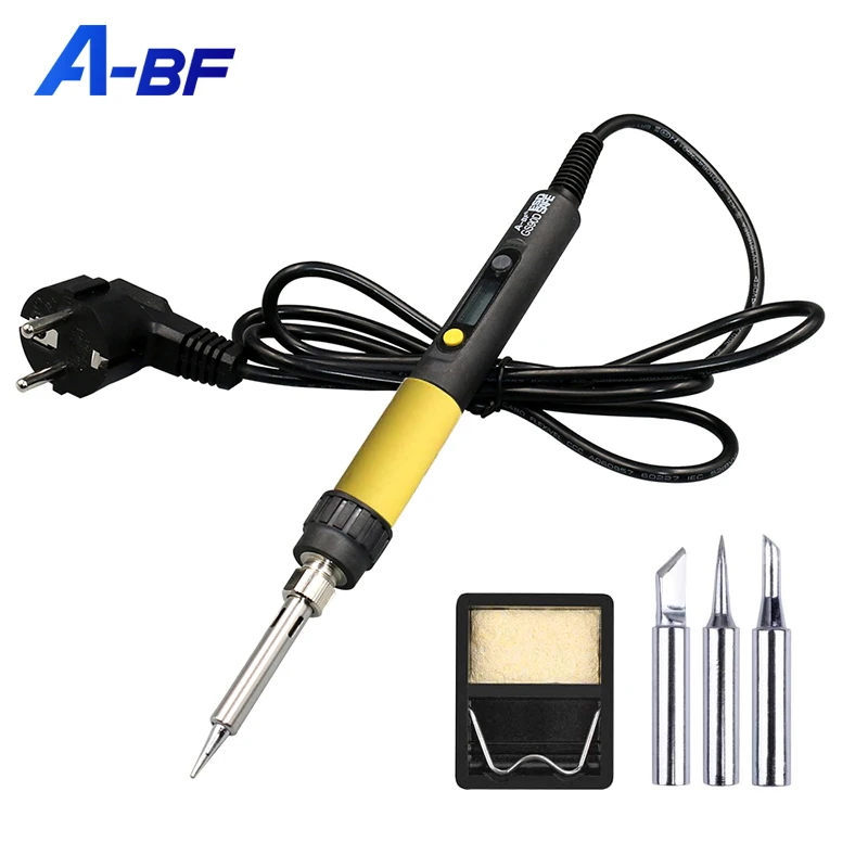 A-BF GS90D Electric Soldering Iron LCD Display Adjustable Temperature Hand Welding Tool Kit 220V Solder Iron with Soldering Tips
A-BF GS90D Electric Soldering Iron LCD Display Adjustable Temperature Hand Welding Tool Kit 220V Solder Iron with Soldering Tips