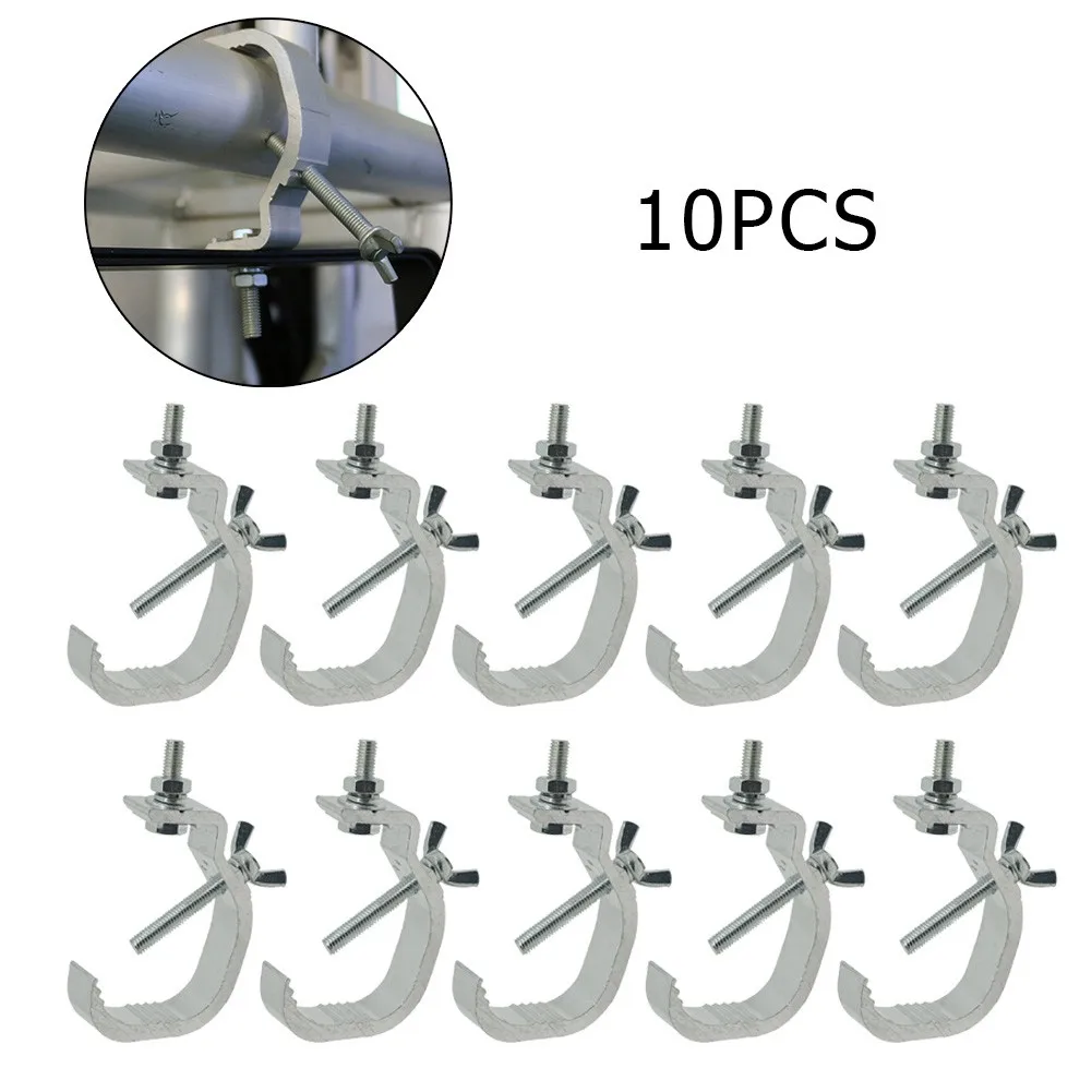 10Pcs Stage Lights Clamp Hanger Truss Bracket Stage Heavy Duty Hooks Theatre Lighting Kit 30-50mm OD Tube Alumimun Alloy Hook
10Pcs Stage Lights Clamp Hanger Truss Bracket Stage Heavy Duty Hooks Theatre Lighting Kit 30-50mm OD Tube Alumimun Alloy Hook