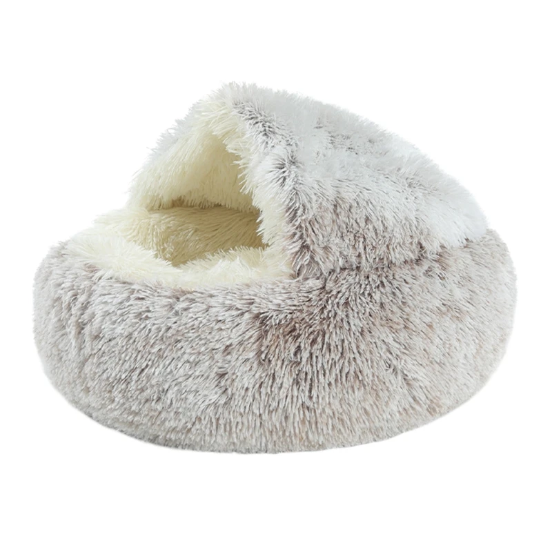 Round Plush Burrowing Cave Hooded Cat Bed Indoor Sleeping Nest Kitten Cuddler 85LA
Round Plush Burrowing Cave Hooded Cat Bed Indoor Sleeping Nest Kitten Cuddler 85LA