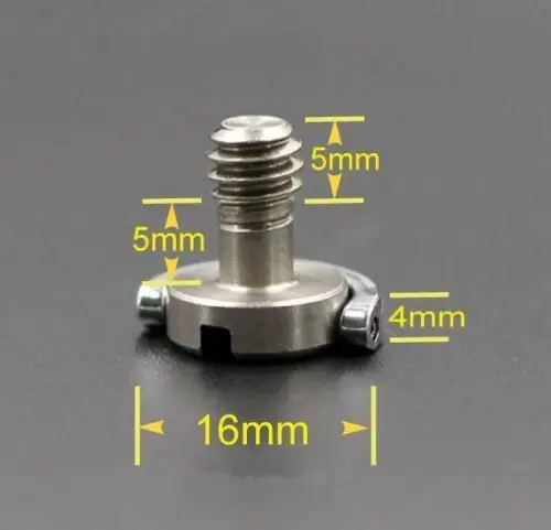 1/4" D-Ring Camera Tripod Quick Release Plate Camera Screws-Wholesale Pack of 5 
1/4" D-Ring Camera Tripod Quick Release Plate Camera Screws-Wholesale Pack of 5