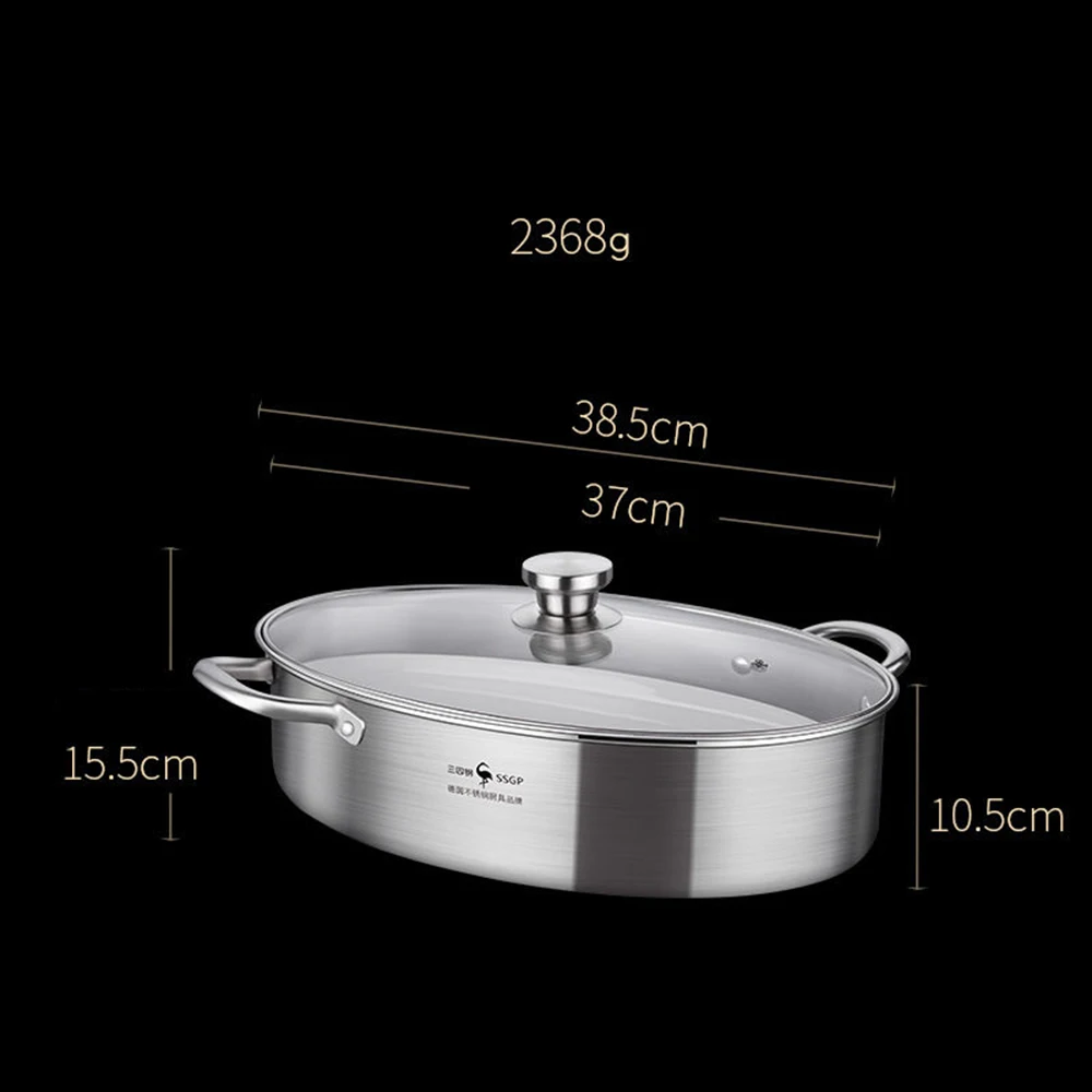 Soup Pot Double Steamed Fish 304 Stainless Steel Household Large Steamer Seafood Non-Stick Pan Kitchen Cookware Stew | Дом и сад