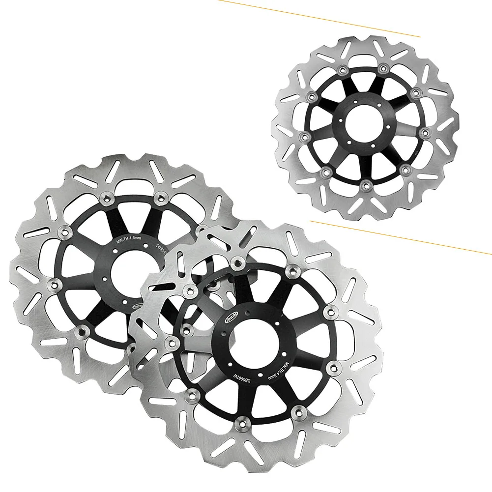 Motorbike Front Brake Disc Rotors for Honda CBR1100XX 1999-2004 & CB1300 2001-2002 & X1100 ELEVEN 2000-2003 Black
Motorbike Front Brake Disc Rotors for Honda CBR1100XX 1999-2004 & CB1300 2001-2002 & X1100 ELEVEN 2000-2003 Black