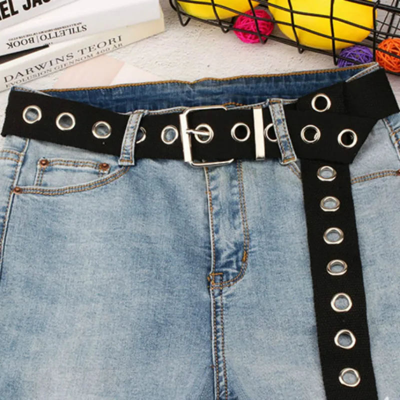 Long Personality Harajuku Casual Ring Black Metal Belt Students Jean Canvas Waist Belts Tide Silver Pin Buckle
Long Personality Harajuku Casual Ring Black Metal Belt Students Jean Canvas Waist Belts Tide Silver Pin Buckle