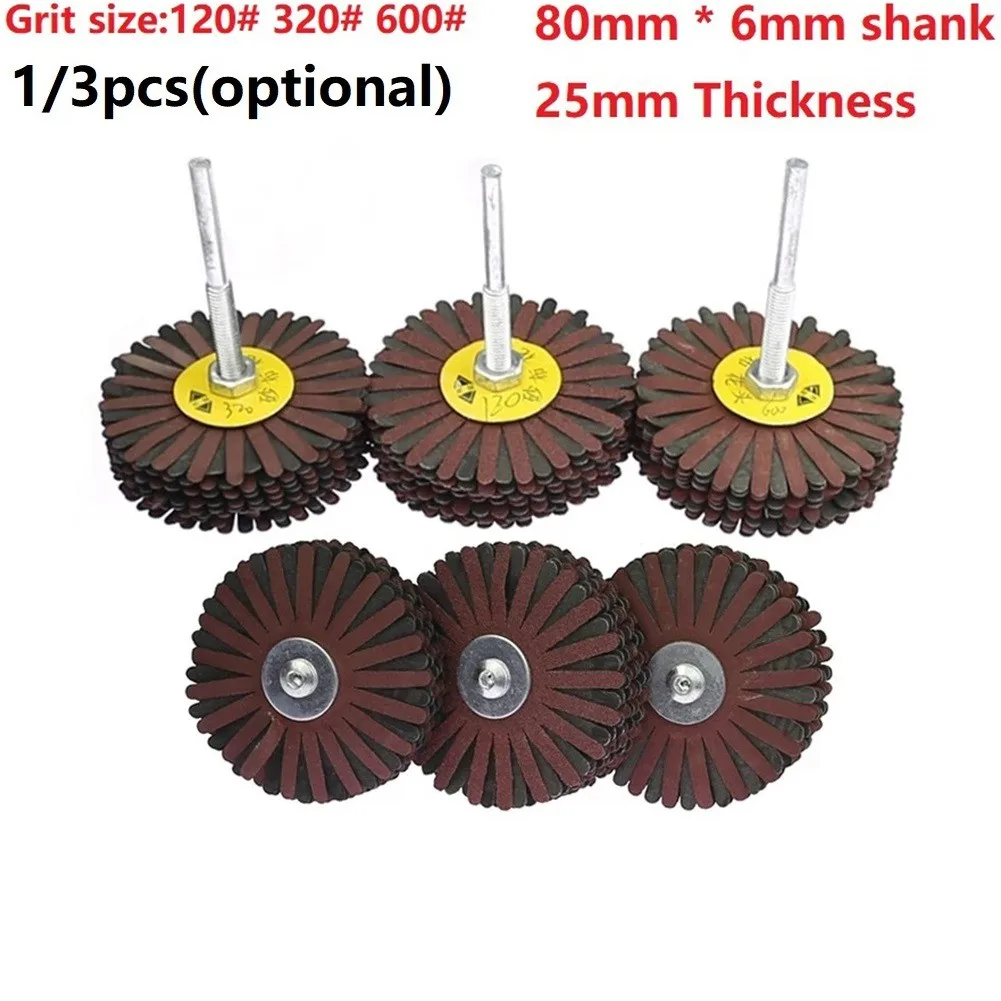 80*6mm Axis Mounted Emery Wheel Radial Wood Carving Furniture Grinding Polishing Brush Thousand Leaf Emery Cloth Flower Head
80*6mm Axis Mounted Emery Wheel Radial Wood Carving Furniture Grinding Polishing Brush Thousand Leaf Emery Cloth Flower Head