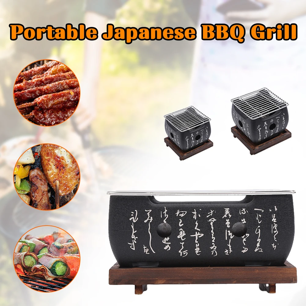 Japanese Style Grill Portable BBQ Grill Table Top Barbecue Stove Japanese Food Charcoal Stove with Wire Rack and Base Tray
Japanese Style Grill Portable BBQ Grill Table Top Barbecue Stove Japanese Food Charcoal Stove with Wire Rack and Base Tray