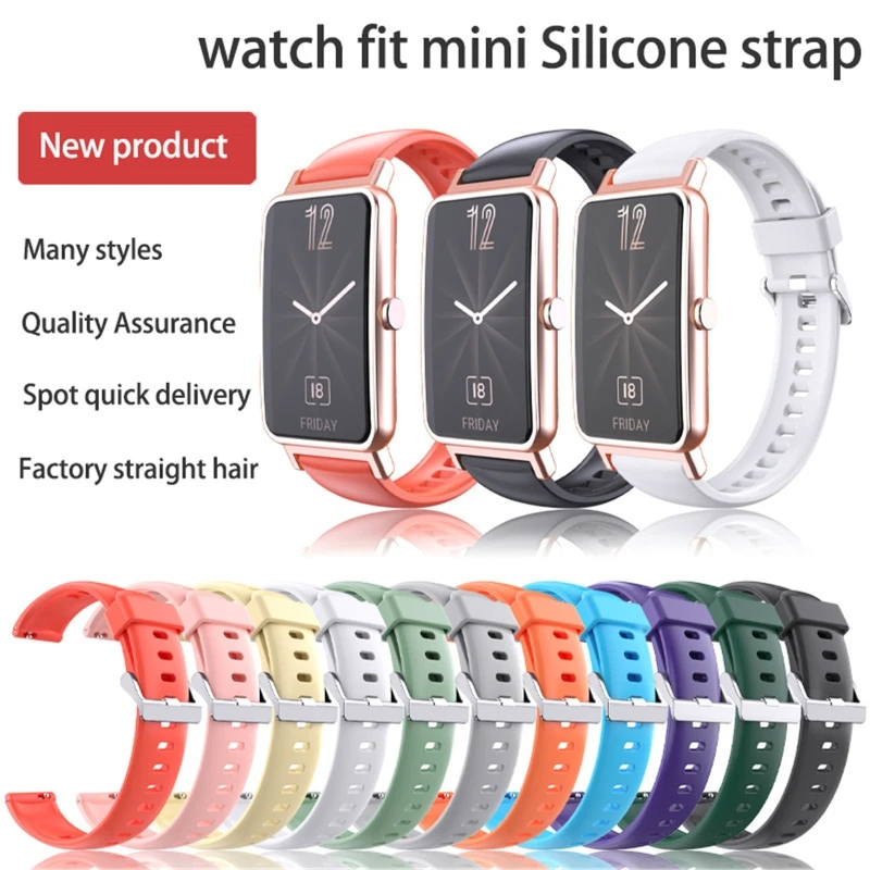 Soft Silicone Watch Band Replacement Smart Watch Strap Wristband 16mm Waterproof Wrist Strap for Huawei Watch Fit Mini
Soft Silicone Watch Band Replacement Smart Watch Strap Wristband 16mm Waterproof Wrist Strap for Huawei Watch Fit Mini