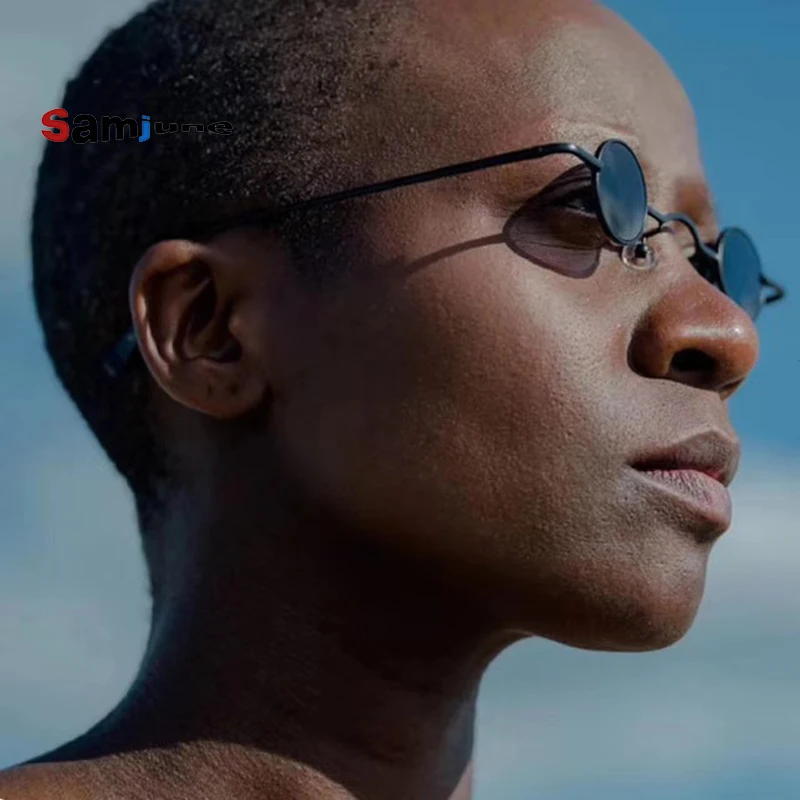 Солнцезащитные очки Samjune женские круглые винтажные с широкой перемычкой |