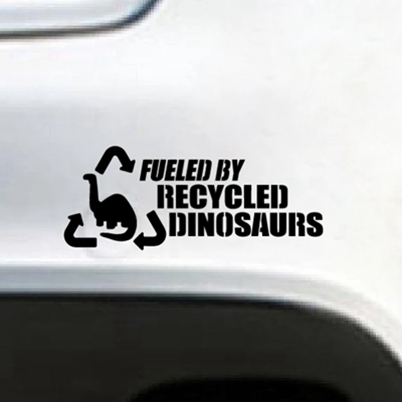

Car Sticker Funny 4x4 Off Road Art Decor Die Cut Vinyl Sticker Fueled By Recycled Dinosaurs Removable Decals Car Window Decor