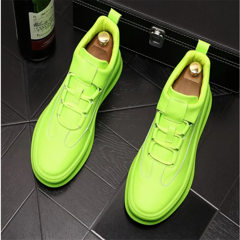 Мужские повседневные туфли на платформе, желтые и белые туфли с круглым носком, лоферы для отдыха, 2020 
Мужские повседневные туфли на платформе, желтые и белые туфли с круглым носком, лоферы для отдыха, 2020