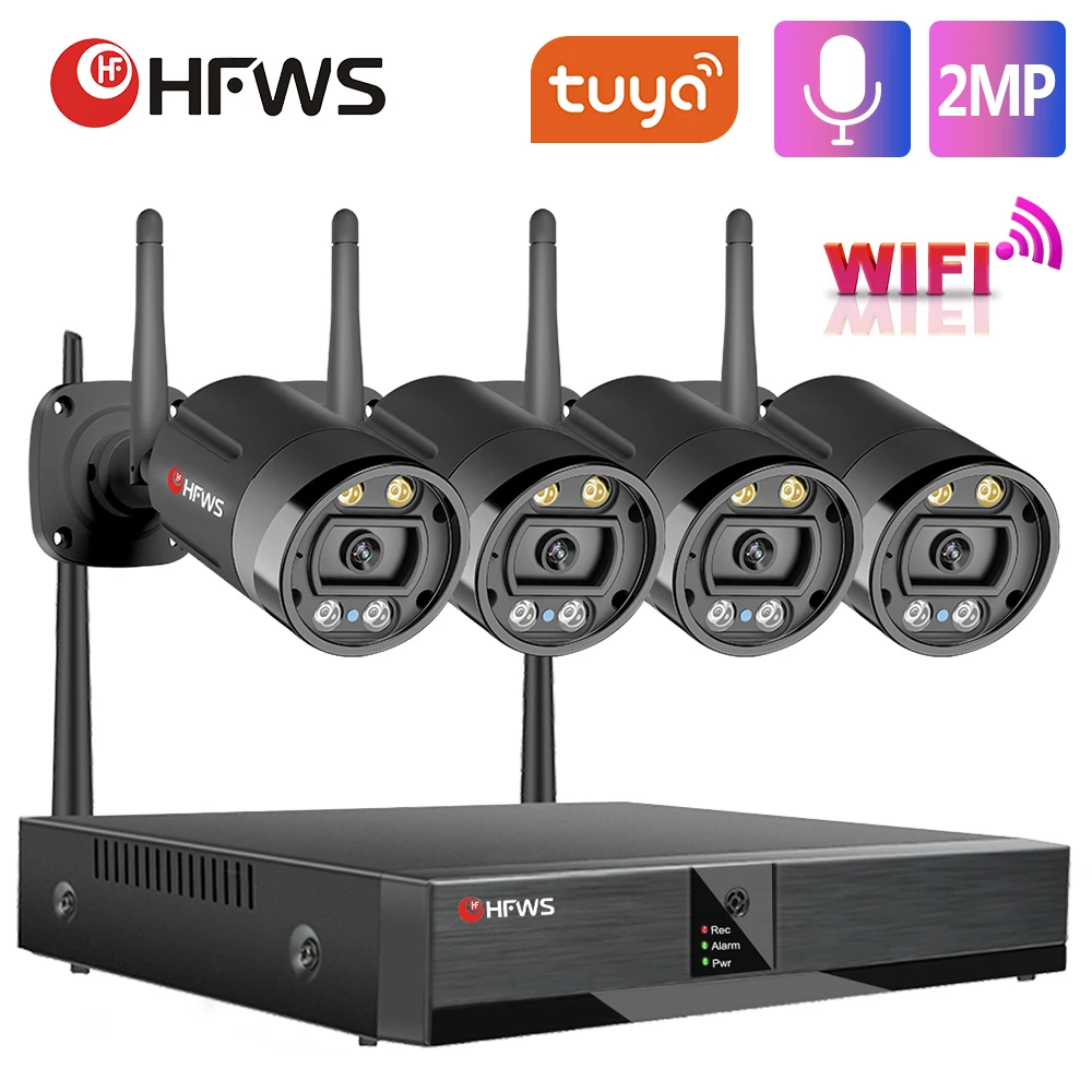 Tuya Wifi Security Camera System 2mp 1080P Video Surveillance Kit Cameras With Wifi Outdoor Cctv 8CH Nvr Set
Tuya Wifi Security Camera System 2mp 1080P Video Surveillance Kit Cameras With Wifi Outdoor Cctv 8CH Nvr Set