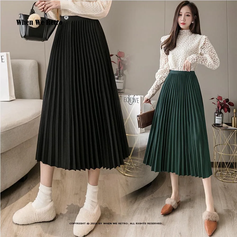 Шерстяные плиссированные юбки, модная женская юбка с высокой талией, черного и серого цвета, свободная плотная теплая длинная юбка на осень ...
Шерстяные плиссированные юбки, модная женская юбка с высокой талией, черного и серого цвета, свободная плотная теплая длинная юбка на осень ...