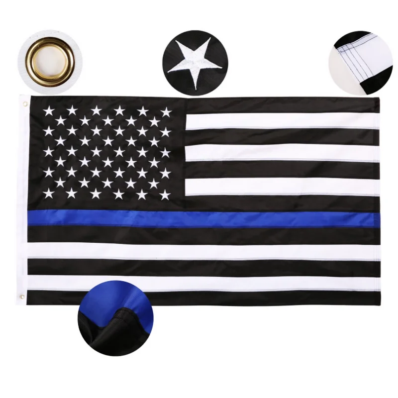 ZXZ free shipping USA Police flags Polyester 3x5ft Blue Lives Matter USA Police Thin Blue Line America Flag
ZXZ free shipping USA Police flags Polyester 3x5ft Blue Lives Matter USA Police Thin Blue Line America Flag